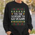 Tis Season To Go Vegan Christmas Ugly Xmas Vintage Sweatshirt Gifts for Him