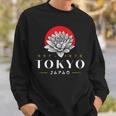 Tokyo Japan Lotus 1873 Vintage Retro Kanji Souvenir Sweatshirt Geschenke für Ihn