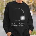 Total Eclipse 2017 And 2024 Totality Sweatshirt Gifts for Him