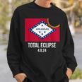 Total Eclipse Arkansas Flag 2024 Solar Eclipse For Groups Sweatshirt Gifts for Him