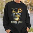 Total Solar Eclipse 2024 Caribou Maine Totality Cat Sweatshirt Gifts for Him