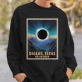 Total Solar Eclipse 2024 Dallas Texas Vintage Sweatshirt Gifts for Him
