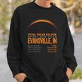 Total Solar Eclipse 2024 Evansville Indiana Path Of Totality Sweatshirt Gifts for Him