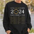 Total Solar Eclipse 2024 North America Tour Totality Sweatshirt Gifts for Him