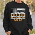 Total Solar Eclipse 2024 Ohio America Usa Flag Totality Sweatshirt Gifts for Him