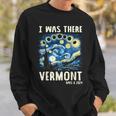 Total Solar Eclipse 2024 Vermont Starry Night Painting Sweatshirt Gifts for Him
