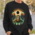 Total Solar Eclipse 2024 Vintage Bigfoot Sasquatch Sweatshirt Gifts for Him