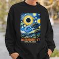 Total Solar Eclipse 2024 Waterbury Vermont Starry Night Sweatshirt Gifts for Him