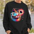 Total Solar Eclipse Cat Colorful Sweatshirt Gifts for Him