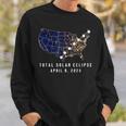 Total Solar Eclipse Map Of The Usa 4082024 Sweatshirt Gifts for Him