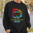 Total Solar Eclipse Ohio 2024 Colorful Eclipse 040824 Sweatshirt Gifts for Him