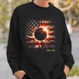 Totality 2024 American Flag Total Solar Eclipse Sweatshirt Gifts for Him