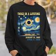 Totality Total Solar Eclipse Twice In A Lifetime Van Gogh Sweatshirt Gifts for Him