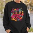 Totally Rad 1980S Paint Splatter Eighties Costume Vintage Sweatshirt Gifts for Him