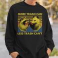 More Trash Can Less Trash Can't Raccoon Meme Sweatshirt Gifts for Him
