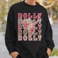 Trendy Dolly First Name Guitar Pink Cowgirl Western Sweatshirt Gifts for Him