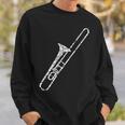 Trombone Vintage White Trombonist Sweatshirt Gifts for Him