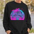 Tropical Vaporwave Hawaiian Palm Tree Hawaii Beach Edm Sweatshirt Gifts for Him