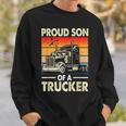 Truck Driver's Son Trucker's Son Father's Day Vintage Sweatshirt Gifts for Him