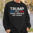 Trump 2024 Make Liberals Cry Again American Flag Sweatshirt Gifts for Him