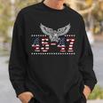 Trump 2024 President 45 And 47 American Flag Trump 2024 Sweatshirt Gifts for Him
