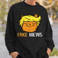 Trump Hair Cat 45 2020 Fake News Cool Pro Republicans Sweatshirt Gifts for Him