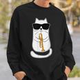 Trumpet Cat Trumpet Player Sweatshirt Gifts for Him