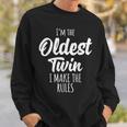 Twins Matching Birthday Outfit For Twins Oldest Twin Sweatshirt Gifts for Him