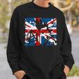 Uk Flag Anarchy Symbol Punk Rocker In 80'S Retro Sweatshirt Gifts for Him