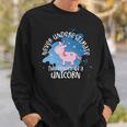 Never Underestimate The Power Of A Unicorn Quote Sweatshirt Gifts for Him