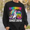 Unicorn 8Th Birthday 8 Year Old Unicorn Party Girls Outfit Sweatshirt Gifts for Him