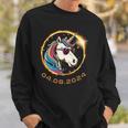 Unicorn With Sunglasses Total Solar Eclipse 2024 Sweatshirt Gifts for Him