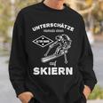 Unterschatz Niemals Ein Alten Mann Auf Skiern German Language Sweatshirt Geschenke für Ihn