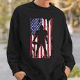 Us Flag American Football Player Silhouette Vintage Patriot Sweatshirt Gifts for Him