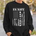 Us Navy Retired Distressed American Flag Sweatshirt Gifts for Him
