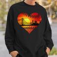 Us San Francisco Baseball Patriotic Baseball Vintage Heart Sweatshirt Gifts for Him