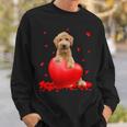 Valentines Day Golden Doodle Heart Dog Lovers Sweatshirt Gifts for Him