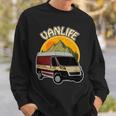 Vanlife Abenteuer Camping Sweatshirt, Bergsonnenuntergang Design Geschenke für Ihn