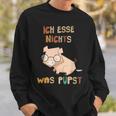 Vegetarianegan Ich Esse Nichts Was Pupstegan Sweatshirt Geschenke für Ihn