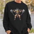 Viking Warrior Bodybuilding Gym Weightlifting Powerlifting Sweatshirt Gifts for Him