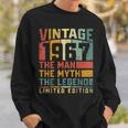 Vintage 1967 The Man The Myth The Legend 57Th Years Birthday Sweatshirt Gifts for Him
