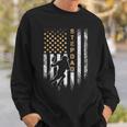 Vintage American Flag Proud Lacrosse Stepdad Lax Silhouette Sweatshirt Gifts for Him