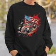 Vintage Auto Racing Car American Flag 4Th Of July Auto Race Sweatshirt Gifts for Him