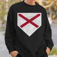 Vintage Baseball Home Plate With Alabama State Flag Sweatshirt Gifts for Him