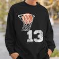 Vintage Basketball Jersey Number 13 Player Number Sweatshirt Gifts for Him