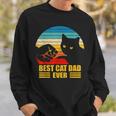 Vintage Best Cat Dad Ever Cat Daddy Father Day Sweatshirt Gifts for Him