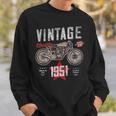 Vintage Born 1951 70Th Birthday Classic Retro Motorbike Sweatshirt Gifts for Him