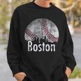 Vintage Boston Baseball Downtown Skyline Classic City Sweatshirt Gifts for Him