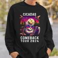 Vintage Cat Selfie With Cicada Comeback Summer Tour 2024 Sweatshirt Gifts for Him