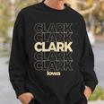 Vintage Clark Iowa Repeating Text Sweatshirt Gifts for Him
